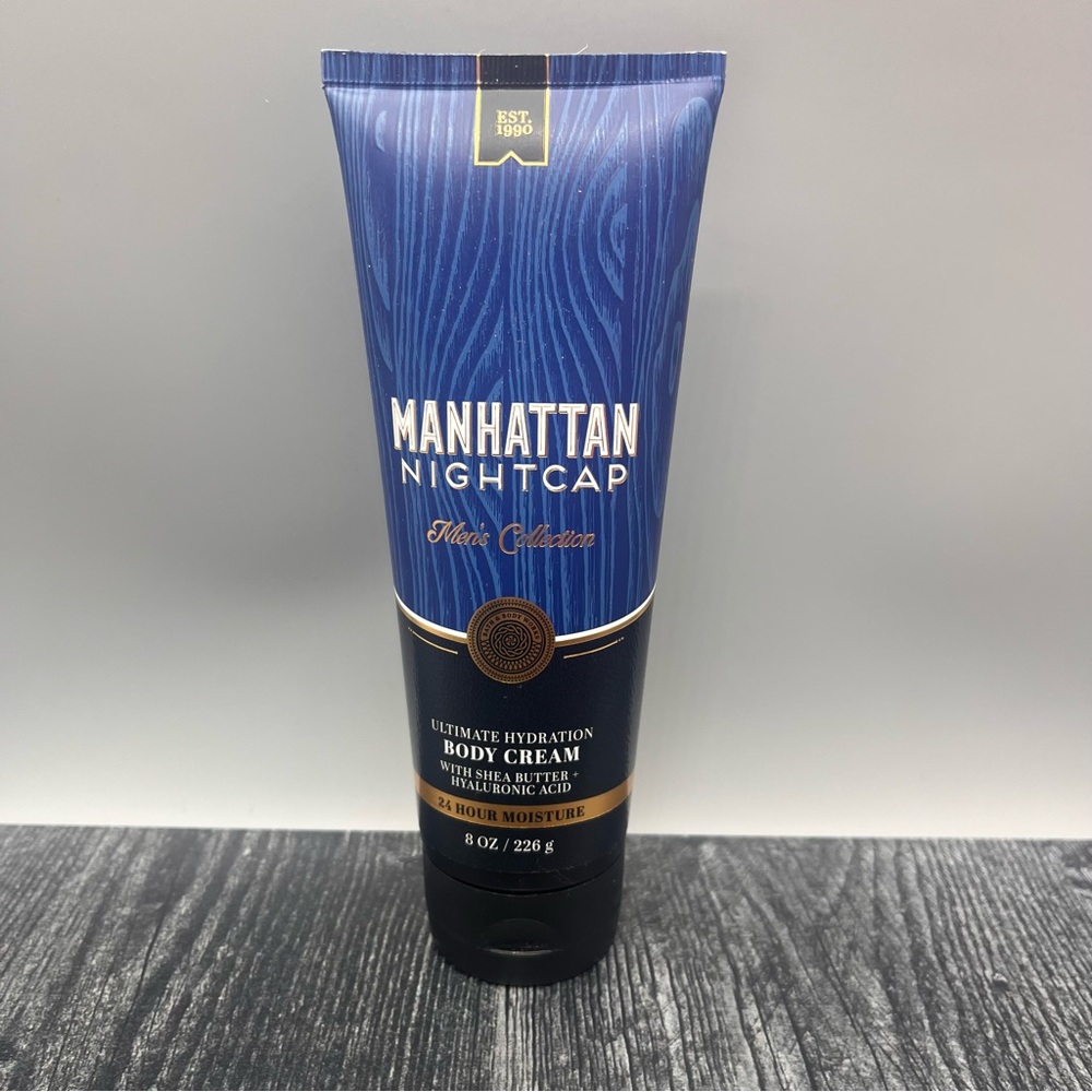 Bath & Body Works Manhattan Nightcap Men's Collection Body Cream for Men 8 oz.